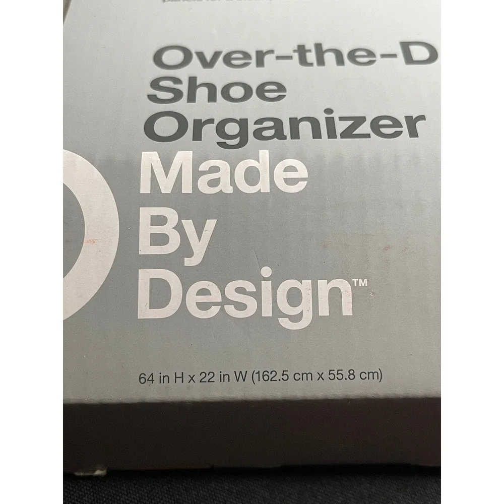 Made By Design Over the Door Shoe Organizer 24 Pocket Beige 64x22in 002051539